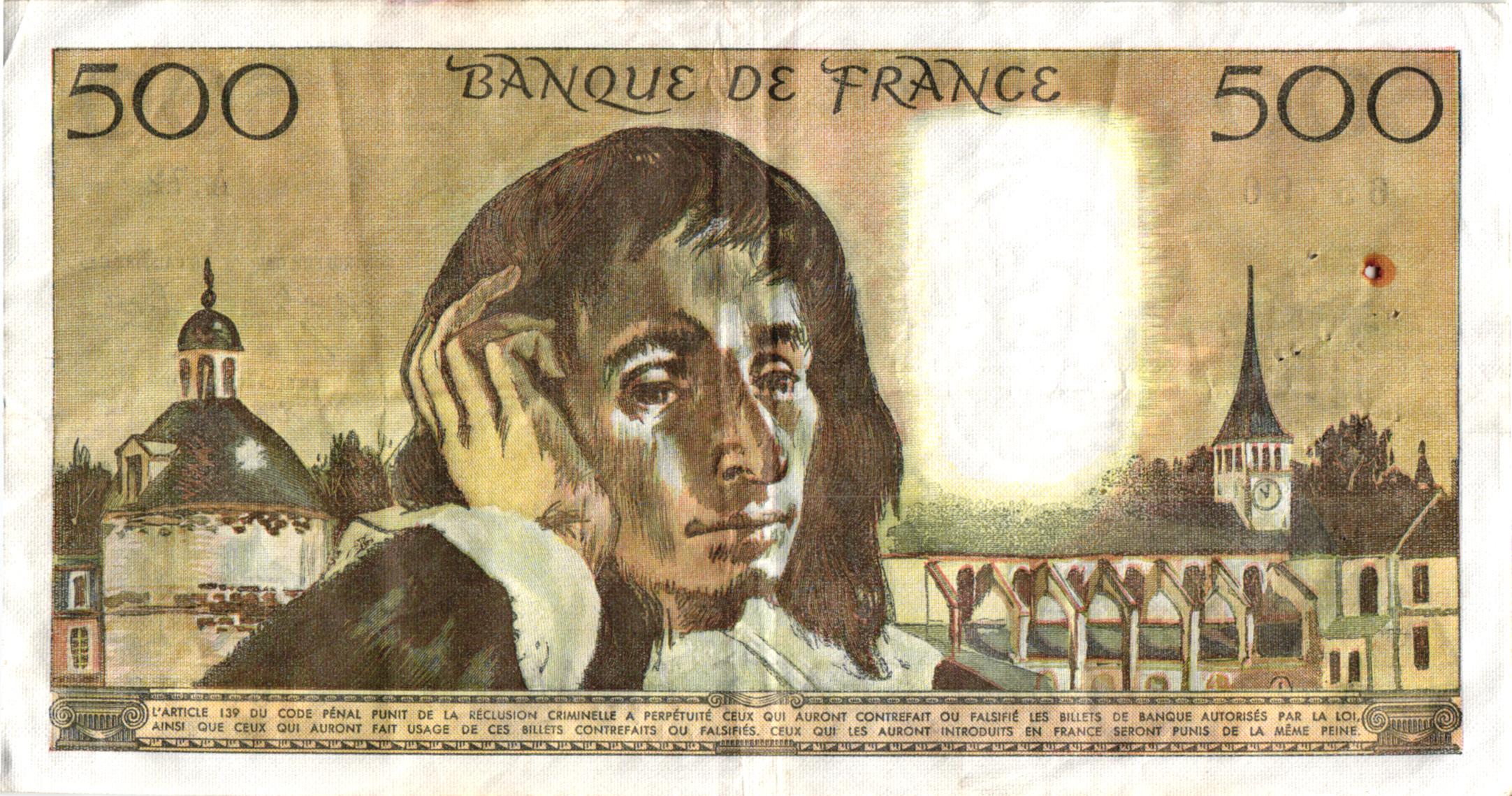 500 Francs Blaise Pascal Type 1968